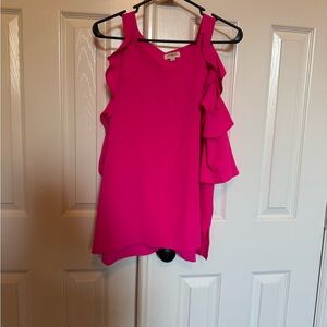 Umgee Fuchsia Sleeveless Blouse